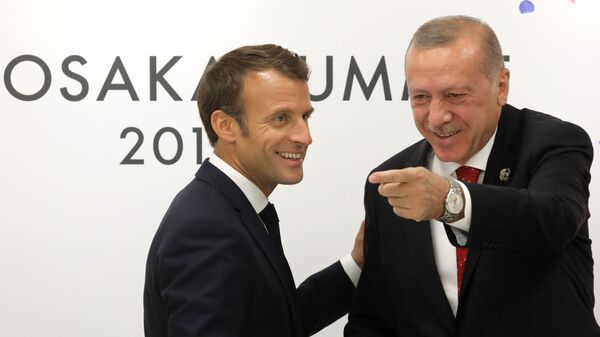  Emmanuel Macron, Recep Tayyip Erdoğan - Sputnik Türkiye