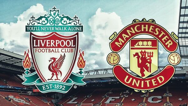 Liverpool kulübünün Manchester United ile maç duyurusu görseli - Sputnik Türkiye