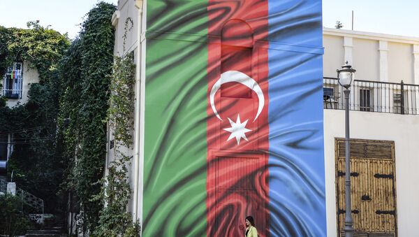 Azerbaycan bayrağı, Bakü - Sputnik Türkiye