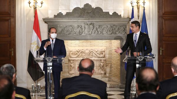 Mısır lideri Sisi ve Yunanistan Başbakanı Miçotakis - Sputnik Türkiye