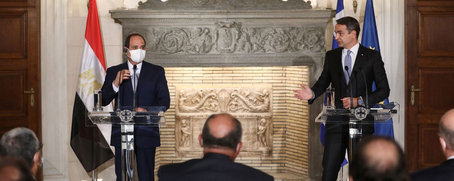 Mısır lideri Sisi ve Yunanistan Başbakanı Miçotakis - Sputnik Türkiye, 1920, 18.03.2021