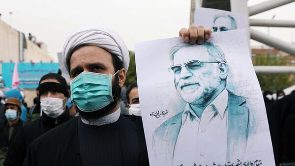 İranlı nükleer bilimci Muhsin Fahrizade'ye düzenlenen suikast Tahran'da protesto edildi. - Sputnik Türkiye
