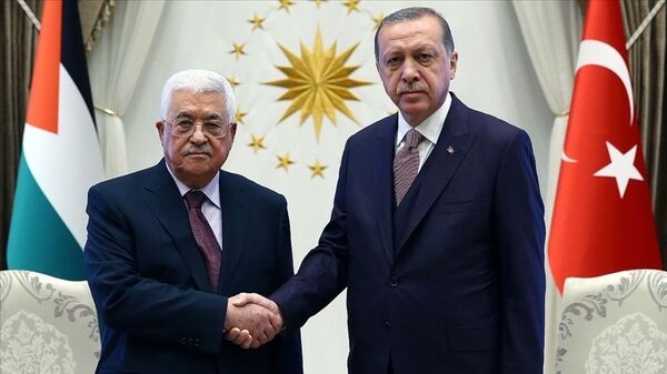 Cumhurbaşkanı Recep Tayyip Erdoğan - Filistin Devlet Başkanı Mahmud Abbas - Sputnik Türkiye
