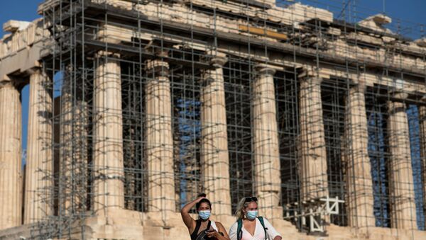 Atina Akropolisi'ne beton yol döşenmesi Yunanistan'da tepkiyle karşılandı - Sputnik Türkiye
