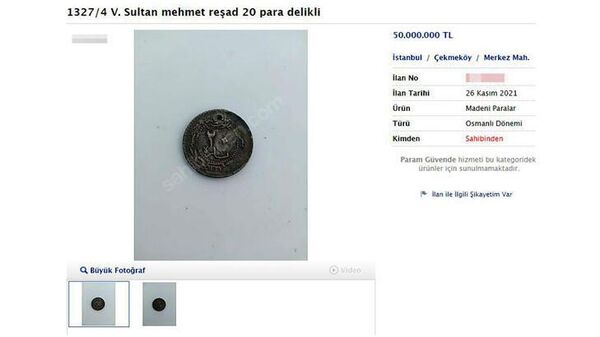 Osmanlı paraları internette milyonlarca liraya satışta - Sputnik Türkiye