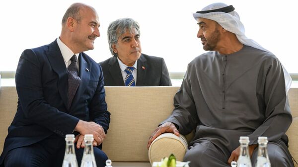  İçişleri Bakanı Süleyman Soylu, Birleşik Arap Emirlikleri (BAE) Başbakan Yardımcısı ve İçişleri Bakanı Saif bin Zayed Al Nahyan ile bir araya geldi. - Sputnik Türkiye