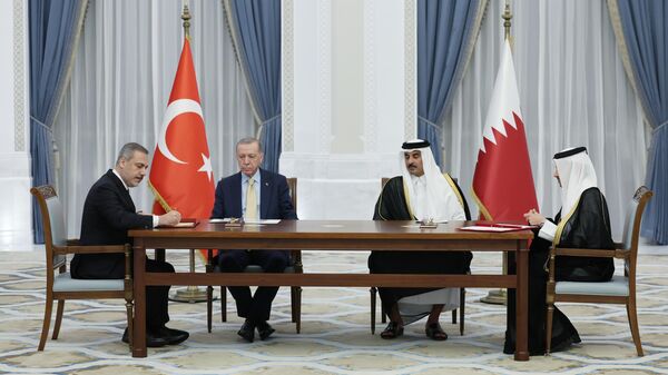 Türkiye ile Katar arasında ortak bildiri ve 12 anlaşma imzalandı - Sputnik Türkiye