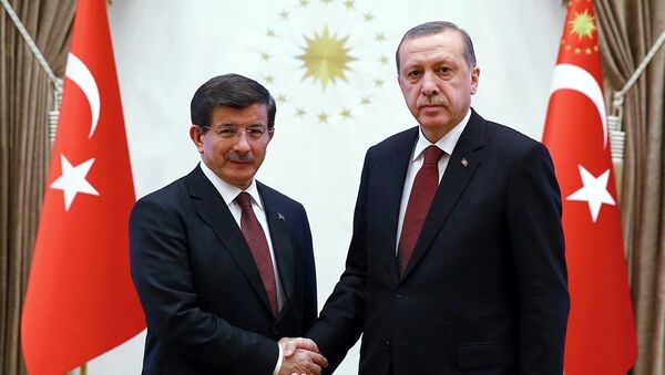 Başbakan Ahmet Davutoğlu- Cumhurbaşkanı Recep Tayyip Erdoğan - Sputnik Türkiye