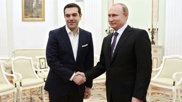 Yunanistan Başbakanı Aleksis Çipras ve Rusya Devlet Başkanı Vladimir Putin - Sputnik Türkiye