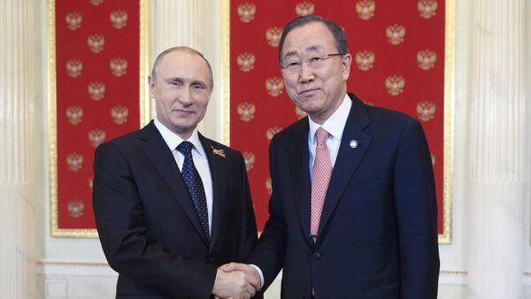 Vladimir Putin-Ban Ki-mun - Sputnik Türkiye