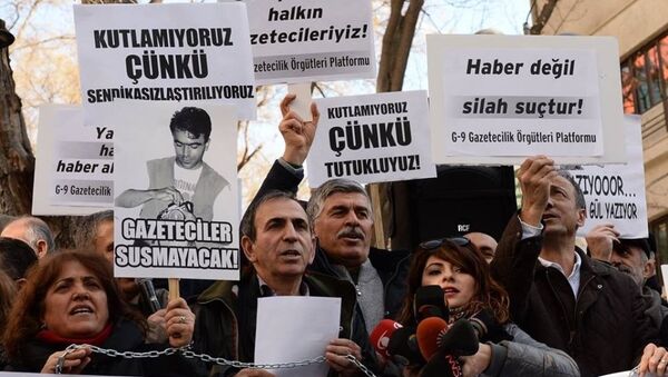 10 Ocak Çalışan Gazeteciler Günü eylem - Sputnik Türkiye
