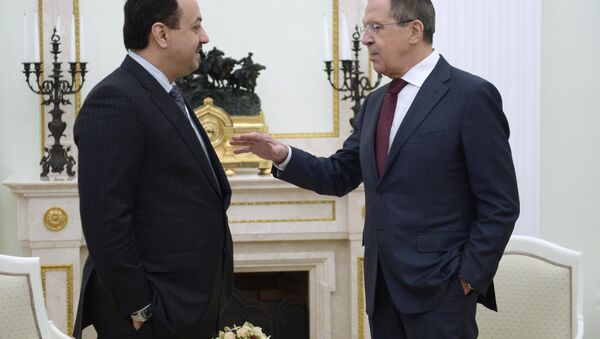 Rusya Devlet Başkanı Sergey Lavrov ve Katarlı mevkidaşı Halid el Attiye - Sputnik Türkiye