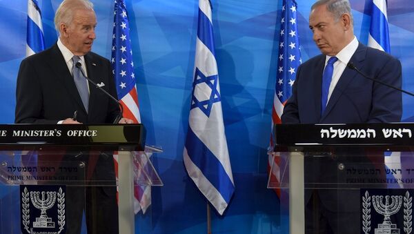 ABD Başkan Yardımcısı Joe Biden- İsrail Başbakanı Benyamin Netanyahu  - Sputnik Türkiye
