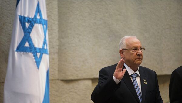 Incoming Israeli President Reuven Rivlin is sworn in during a ceremony at the Knesset, Israel's parliament, in Jerusalem - Sputnik Türkiye