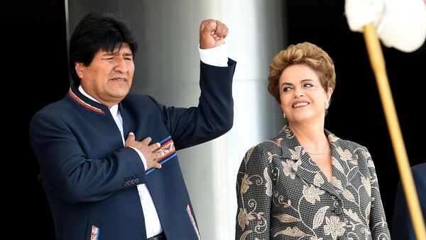 Bolivya lideri Evo Morales- Brezilya Devlet Başkanı Dilma Rousseff - Sputnik Türkiye