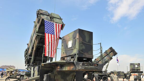 A US Army's Patriot Surface-to Air missile system is displayed during the Air Power Day at the US airbase in Osan, south of Seoul on October 12, 2008 - Sputnik Türkiye