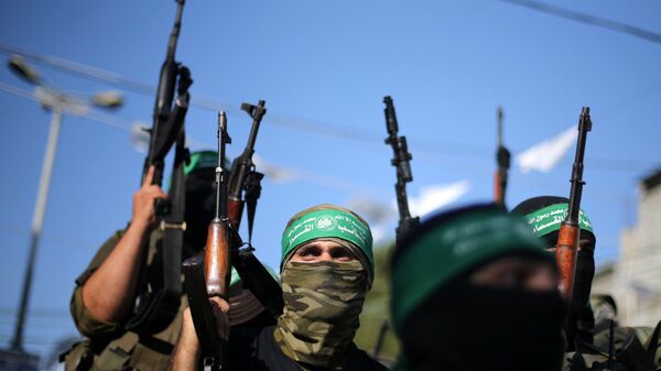 Hamas'ın askeri kanadı İzzeddin el Kassam Tugayları üyeleri - Sputnik Türkiye