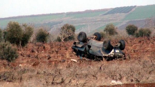 Kilis'te zırhlı araç devrildi - Sputnik Türkiye