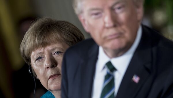 Angela Merkel - Donald Trump - Sputnik Türkiye