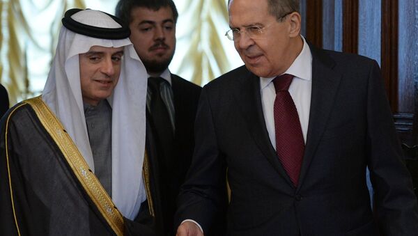 Rusya Dışişleri Bakanı Sergey Lavrov ve Suudi mevkidaşı Adil el Cubeyr - Sputnik Türkiye