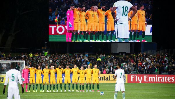 Suudi Arabistan-Avustralya maçı saygı duruşu - Sputnik Türkiye