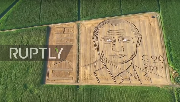 İtalyan çiftçiden tarlada Putin portresi - Sputnik Türkiye