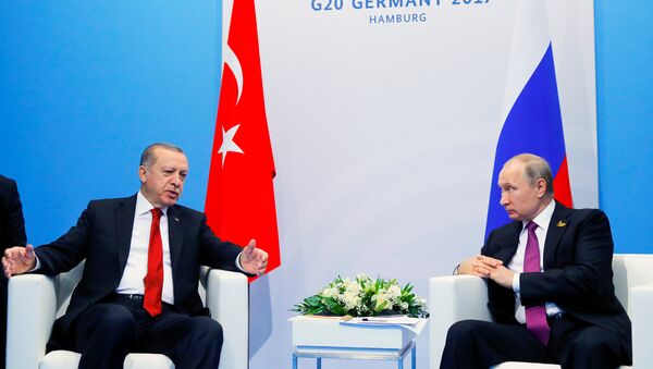 Recep Tayyip Erdoğan - Vladimir Putin / G20 2017 - Sputnik Türkiye
