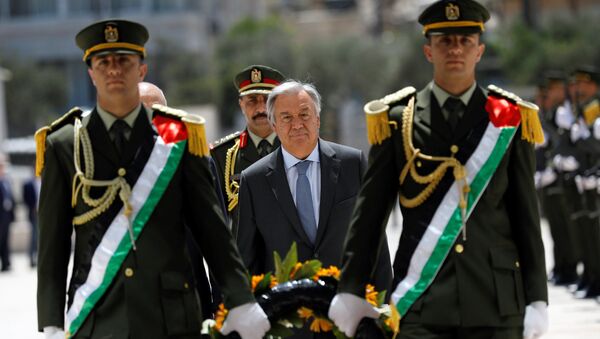 BM Genel Sekreteri Antonio Guterres, Ramallah'ta - Sputnik Türkiye