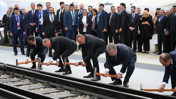 Bakü-Tiflis-Kars Demiryolu Hattı açılış töreni - Sputnik Türkiye