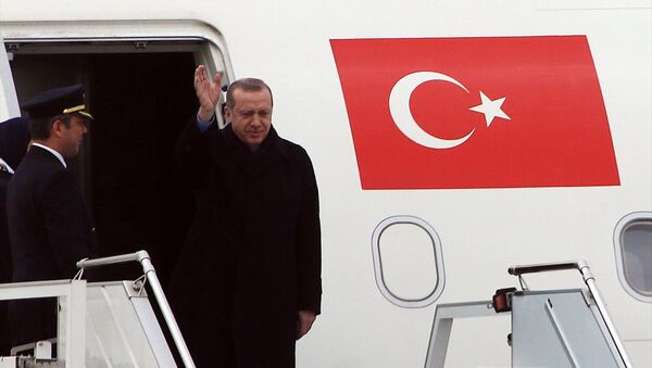 Cumhurbaşkanı Recep Tayyip Erdoğan - Uçak - Sputnik Türkiye