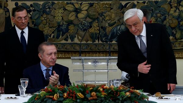 Cumhurbaşkanı Recep Tayyip Erdoğan - Yunanistan Cumhurbaşkanı Prokopis Pavlopulos - Sputnik Türkiye