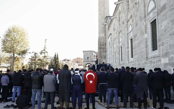 Fatih Camisi'nde Kudüs protestosu - Sputnik Türkiye
