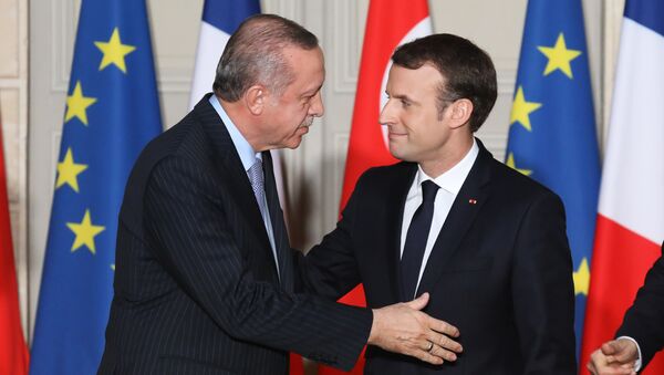 Erdoğan Macron Paris - Sputnik Türkiye