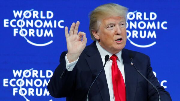 Donald Trump konuşma yaptı World Economic Forum (WEF) Davos 2018 - Sputnik Türkiye