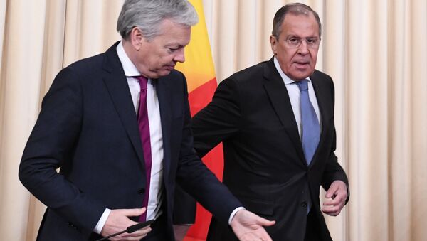 Rusya Dışişleri Bakanı Sergey Lavrov- Belçika Dışişleri Bakanı Didier Reynders - Sputnik Türkiye