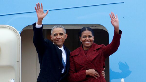 Eski ABD Başkanı Barack Obama-Eski First Lady Michelle Obama - Sputnik Türkiye