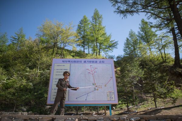 Kuzey Kore'nin imha ettiği Punggye-ri nükleer deneme sahası - Sputnik Türkiye