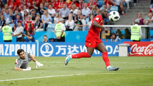 2018 FIFA Dünya Kupası'nda Belçika-Panama maçı, Romelu Lukaku 3. golü attı. - Sputnik Türkiye