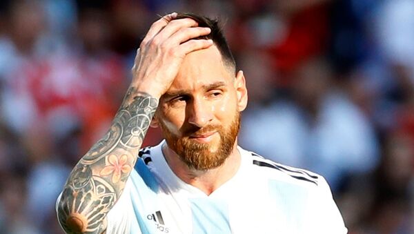 2018 Dünya Kupası, 2. tur, Fransa'nın penaltısı sonrası Messi - Sputnik Türkiye