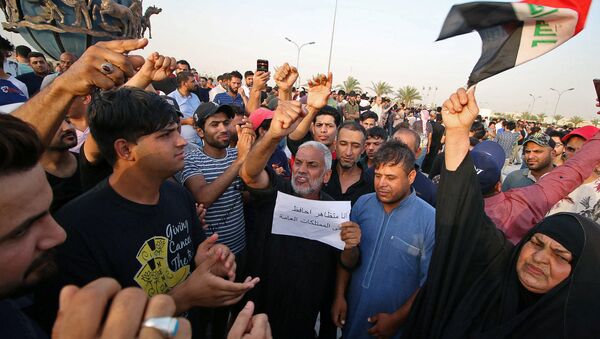 Irak'ın Basra kentinde protestolar - Sputnik Türkiye