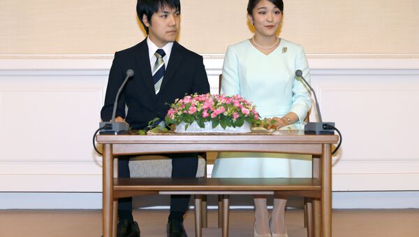 Japonya Prensesi Mako ve nişanlısı Kei Komuro - Sputnik Türkiye