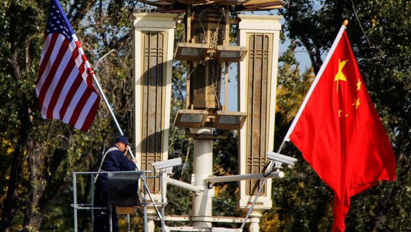 ABD-Çin bayrakları - Sputnik Türkiye