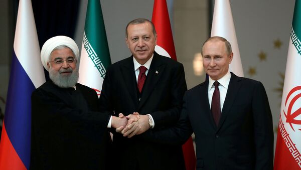 Ruhani, Erdoğan ve Putin - Sputnik Türkiye