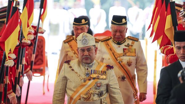 Sultan Muhammad V at the Parliament House in Kuala Lumpur, Malaysia - Sputnik Türkiye
