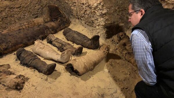Mısır’ın Minye şehrinde tarihi mezarda 40 mumya ve diğer mezarlara açılan 3 kuyu tespit edildi. - Sputnik Türkiye