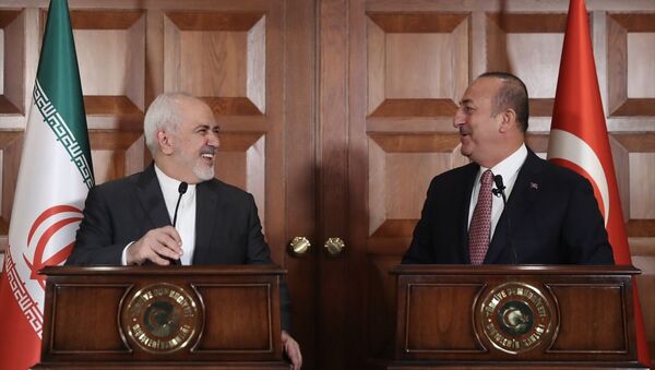 Dışişleri Bakanı Mevlüt Çavuşoğlu ve İranlı mevkidaşı Cevad Zarif - Sputnik Türkiye