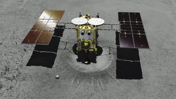 Japon Uzay Araştırma Ajansı (JAXA) tarafından Ryugu adlı asteroide indirilen Hayabusa2 uzay aracı - Sputnik Türkiye