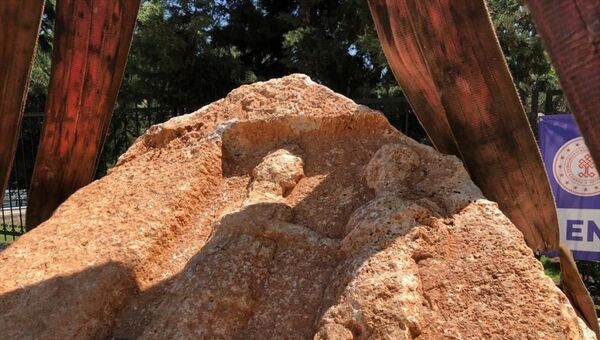 Kahta ilçesinde, 8 tonluk kaya üzerinde Roma dönemine ait ayrılığı anlatan kabartma figürü bulundu. - Sputnik Türkiye