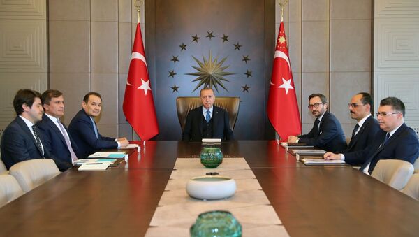 Cumhurbaşkanı Erdoğan, Türk Konseyi Genel Sekreteri Amreyev ile bir araya geldi - Sputnik Türkiye