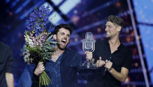 Hollanda, Duncan Laurence'ın seslendirdiği Arcade şarkısı ile bu yıl Eurovision'u kazandı. - Sputnik Türkiye